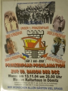 Plakat Proklamation der Prinzenpaare 50. Saison