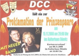 Plakat Proklamation der Prinzenpaare 54. Saison