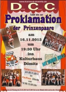 Plakat Proklamation der Prinzenpaare 59. Saison